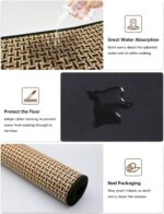 Kitchen Rugs and Mats Non Skid Washable Set of 2 PCS, Absorbent Runner Rugs for Kitchen, Front of Sink, Kitchen Mats for Floor, 17.3"x 47"+17.3"x 29" (Black) - Image 5