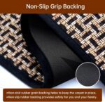 Kitchen Rugs and Mats Non Skid Washable Set of 2 PCS, Absorbent Runner Rugs for Kitchen, Front of Sink, Kitchen Mats for Floor, 17.3"x 47"+17.3"x 29" (Black) - Image 6