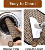 Kitchen Rugs and Mats Non Skid Washable Set of 2 PCS, Absorbent Runner Rugs for Kitchen, Front of Sink, Kitchen Mats for Floor, 17.3"x 47"+17.3"x 29" (Black) - Image 7