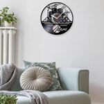 gofidin Acrylic Vinyl Record Wall Clock,Black Creative Clock Wall Decor,Drum Kit Musical Instrument Modeling Wall Hanging Clock Home Decoration - Image 5