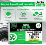 Rockin' Green Deep Cleaning and Deodorizing Tablets for Dishwashers, Washing Machines, and Garbage Disposals, Removes Odor and Residue (Garbage Disposal Cleaning Tablets, 24 Pack) - Image 5