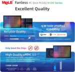 MeLE PCG02 Fanless Mini PC Stick 12th Celeron N100 with Windows11 Home 4GB 128GB, Micro Desktop Computer, HDMI, Wi-Fi5 Gigabit Ethernet, BT5.1 on Business, Office, IoT, Industrial - Image 9