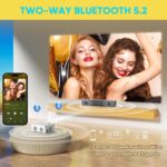 [2025 Built-in-Apps] PURSHE Smart Mini Projector with WIFI and Bluetooth, Full HD 1080P 4K Supported Portable Outdoor Movie Projector with Zoom, Home Cinema for Game/Phone/HDMI Devices (APP Version) - Image 5