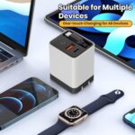 3 in 1 GaN Charger,Scalable 80w Max Fast Charger Module with Type-C Cable & 2 USB Ports, Scalable Charging for iPhone 15/14, Samsung, MacBook, iPad, Laptops - Home Travel Essential (White) - Image 7