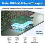 BABG TouchPad Keyboard Case for iPad 10th Generation&iPad 11th(A16,2025),iPad Air 11（M3,M2/iPad Pro 11 inch Keyboard&iPad Air 5th/Air 4th Keyboard, 360°Swivel,7 Use Modes,Rainbow Backlight- Green - Image 5