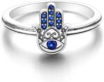 Hapour 925 Sterling Silver Gorgeous Ring with Cactus Cubic Zirconia,Stackable Vintage Rings Personalized Rings for Women Size 6-9 - Image 3