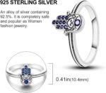 Hapour 925 Sterling Silver Gorgeous Ring with Cactus Cubic Zirconia,Stackable Vintage Rings Personalized Rings for Women Size 6-9 - Image 4