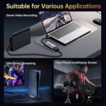 Newhope USB 3.0 Capture Card with 100W PD - HDMI to USB-C Video Capture Card 1080P 60fps & 2K 30fps Video Audio Capture Device for Streaming, Game Recording, Compatible for Quest 3, Switch, PS4/PS5 - Image 6