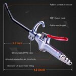 High Volume Air Blow Gun Alluminum Rubber Guard Air Flow Nozzle,Industrial Household Air Blower Gun,Pneumatic Air Compressor Accessories Dust Cleaning Tool - Image 3