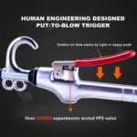 High Volume Air Blow Gun Alluminum Rubber Guard Air Flow Nozzle,Industrial Household Air Blower Gun,Pneumatic Air Compressor Accessories Dust Cleaning Tool - Image 4