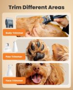oneisall Dog Clippers and Paw Trimmer Kit 2 in 1 Low Noise Cordless Dog Clippers for Grooming Pet Hair Trimmers for Small and Large Dogs Cats Animals - Image 4