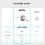 Cheerble Smart Interactive Cat Toy, Automatic Moving Bouncing Rolling Ball for Indoor Cat Kitten, Peppy Pet Ball with Lights and Bell, Grey - Image 4