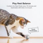 Cheerble Smart Interactive Cat Toy, Automatic Moving Bouncing Rolling Ball for Indoor Cat Kitten, Peppy Pet Ball with Lights and Bell, Grey - Image 6