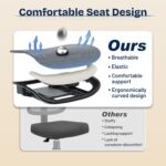 Ergonomic Office Chair, Mesh Computer Desk Chairs with Adjustable Lumbar Support, 3D Armrests, Tilt Function, Comfy Wide Seat, Swivel Executive Work Task Chair for Company and Home - Image 9