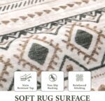 Area Rug Living Room Rugs 8x10 - Large Soft Boho Geometric Rug, Non-Slip Foldable Washable Rugs Non Shedding Morden Indoor Floor Carpet for Living Room Bedroom Office Dining Room(Brown Green,8'x10') - Image 8
