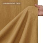 Aiyufeng 3D Textured Gold Shower Curtain for Bathroom, Fabric Shower Curtain Soft Cloth & Hotel Spa Quality, Luxury Boho Bathroom Curtains, Machine Washable, Gold, 72x72 Inches - Image 5