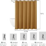 Aiyufeng 3D Textured Gold Shower Curtain for Bathroom, Fabric Shower Curtain Soft Cloth & Hotel Spa Quality, Luxury Boho Bathroom Curtains, Machine Washable, Gold, 72x72 Inches - Image 10
