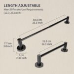 Adjustable Towel Bar 12.3-23.1 Inch -Bath Towel Rack with SUS 304 Stainless Steel,Heavy Duty Wall Mounted Towel Bar, Towel Racks for Bathroom Kitchen Oil Rubbed Bronze - Image 3