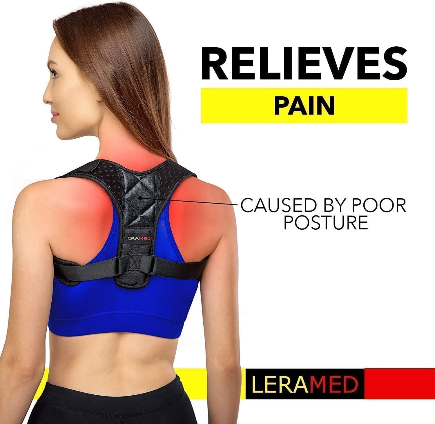 2025 New Posture Corrector for Men & Women - Adjustable Back Brace for Upper & Mid Spine Support - Neck, Shoulder & Back Pain Relief - Breathable & Invisible Under Clothes (Chest Size 25"-55") - Image 3