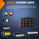 Nilight 6 Gang Switch Panel Universal Circuit Control Relay System with Fuse Wiring Harness Automatic Dimmable ON-Off LED Switch Pod for Cars Trucks Boats ATV UTV SUV, 2 Years Warranty - Image 4
