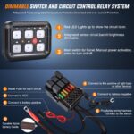 Nilight 6 Gang Switch Panel Universal Circuit Control Relay System with Fuse Wiring Harness Automatic Dimmable ON-Off LED Switch Pod for Cars Trucks Boats ATV UTV SUV, 2 Years Warranty - Image 5