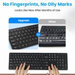 Wireless Keyboard-2.4G USB Ultra Slim Quiet Full Size Matte PC Computer Keyboard,19 Multimedia Keys,Number Pad,Plug&Play,Lag-Free Ergo,Long Battery life for Desktop,Laptop,Smart TV,MAC,Windows,QWERTY - Image 4