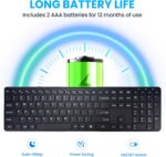 Wireless Keyboard-2.4G USB Ultra Slim Quiet Full Size Matte PC Computer Keyboard,19 Multimedia Keys,Number Pad,Plug&Play,Lag-Free Ergo,Long Battery life for Desktop,Laptop,Smart TV,MAC,Windows,QWERTY - Image 7