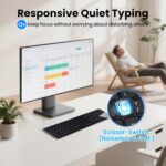 Wireless Keyboard-2.4G USB Ultra Slim Quiet Full Size Matte PC Computer Keyboard,19 Multimedia Keys,Number Pad,Plug&Play,Lag-Free Ergo,Long Battery life for Desktop,Laptop,Smart TV,MAC,Windows,QWERTY - Image 8