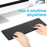 Wireless Keyboard-2.4G USB Ultra Slim Quiet Full Size Matte PC Computer Keyboard,19 Multimedia Keys,Number Pad,Plug&Play,Lag-Free Ergo,Long Battery life for Desktop,Laptop,Smart TV,MAC,Windows,QWERTY - Image 9