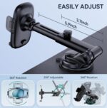 Phone Holders for Your Car [Ultra-Durable Suction] Cell Phone Car Mount for Dashboard Windshield Air Vent Universal Automotive Accessories Car Mount Cradles Fit for iPhone Android Smartphones - Image 3