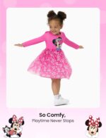 Disney Frozen Elsa Princess Cinderella Ariel Jasmine Rapunzel Baby/Toddler Dress, Ruffle Long-Sleeve Mesh Overlay Tulle Dress - Image 4