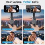 Magnetic Phone Vlog Selfie Monitor Screen - Back Camera Selfie Monitor - 1080P Display can Wirelessly Connect to Mobile Phones - Rear Camera Selfie Screen with Remote Controller(Grey) - Image 4