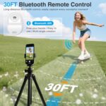 Magnetic Phone Vlog Selfie Monitor Screen - Back Camera Selfie Monitor - 1080P Display can Wirelessly Connect to Mobile Phones - Rear Camera Selfie Screen with Remote Controller(Grey) - Image 6