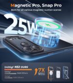 Magnetic for iPhone 17 Pro Max Case with Integrated Camera Protection, [Seamless Work with Magsafe] [Military Grade Shockproof] [Covered Camera Control Button] Case for iPhone 17 Pro Max 6.9'', Black - Image 5