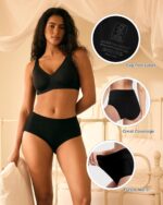 BAMBOO COOL Women's Underwear High Waisted Briefs Full Coverage Soft and Breathable Panties, 5-Pack - Image 5