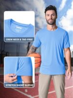 MAGCOMSEN Men's Short Sleeve UPF 50+ T-Shirt Quick Dry Rash Guard Athletic Running Swim Top Tee Performance Water Shirts - Image 6