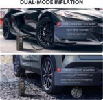 Tire Inflator Portable Air Compressor, NEXPOW 150PSI & 9000mAh Cordless Air Pump with Digital Tire Pressure Gauge, Accurate Dual LCD Display & LED Light, Tire Inflator for Car,Motorcycle,Bike,Balls - Image 7