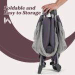 Portable Baby Playard 4 in 1 Design, Foldable Baby Playpen with Removable Bassinet, Canopy and Changing Table, Infant Playrad, Nursery Center Travel Crib - Image 3