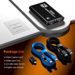 Newhope HDMI Capture Card for Streaming, Full HD 1080P 60FPS Capture USB 3.0 Game Audio Video Capture Card,for Streaming Camera/Xbox/PS4/PS5/Switch/PC - Image 9