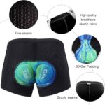 Men's Cycling Underwear Shorts 5D Padded Gel Mountain Bike Bicycle MTB Liner with Breathable, Quick Drying Shockproof - Image 5