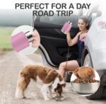 Insulated Dog Travel Water Bottle With Detachable Bowls, 3 In 1 Portable Dog Water Bottle Dispenser, Dog Accessories For Walking, Hiking, Camping, Outdoor (Pink-purple, 32 Oz) - Image 6