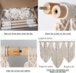 oiikain Large Handmade Boho Macrame Wall Hanging Tapestry - Chic Bohemian Woven Home Decor art for Living Room, Bedroom, and Wedding Parties (Beige, twelve rhombus) - Image 6