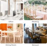 Alishomtll PU Chair Covers Set of 4/6 Leather Stretch Universal Chair Slipcovers Waterproof Elastic Dining Room Chair Covers Washable Chairs Protection for Kitchen Restaurant Hotel (Brown, 6 pcs) - Image 9