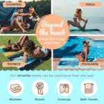 Nova Blue Whale Beach Towel (34 X 63) – Green Oversized Beach Towel with Whale Design Quick Dry BeachTowels Made from 100% Cotton – Sand Free Beach Towels – Extra Large BeachTowel - Image 4