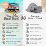 Nova Blue Whale Beach Towel (34 X 63) – Green Oversized Beach Towel with Whale Design Quick Dry BeachTowels Made from 100% Cotton – Sand Free Beach Towels – Extra Large BeachTowel - Image 6