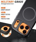 Diverbox Magnetic for iPhone 17 Pro Max Case-(Compatible with MagSafe) Heavy Duty Protection Phone Case with Camera Control Button with Screen Protector Shockproof Drop-Proof 6.9 inch (Black) - Image 4