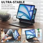 Keyboard Case for iPad Air 11-inch (M3 2025 / M2 2024) & iPad Pro 11 inch(1st/2nd/3rd/4th Gen) – Magic-Style Magnetic Backlit Keyboard Case -Multi-Touch Trackpad for iPad 10.9 5th/4th Gen (Black) - Image 4