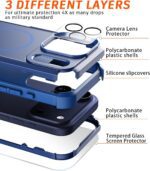 Diverbox Magnetic for iPhone 17 Pro Case-(Compatible with MagSafe) Heavy Duty Protection Phone Case with Camera Control Button with Screen Protector Shockproof Drop-Proof 6.3 inch (Blue) - Image 6