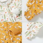 100% Cotton Infant Baby Footies 2-Pack with Snap/Zipper, 0-12 Months Soft Casual Newborn Baby Clothes - Image 6
