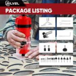 SILVEL Wood Router, 800W Wood Routers for Woodworking, 6.5Amp 1.25HP Hand Wood Router Tool, 30000R/MIN Compact Edge Trimmer with 15 1/4" Router Bit Set, Red - Image 3